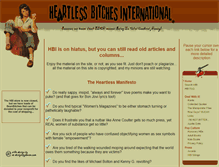 Tablet Screenshot of heartlessbitches.com